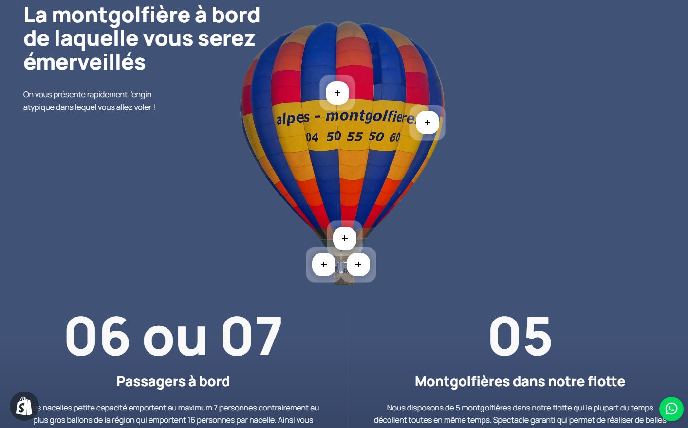 Alpes montgolfière faite peau neuve